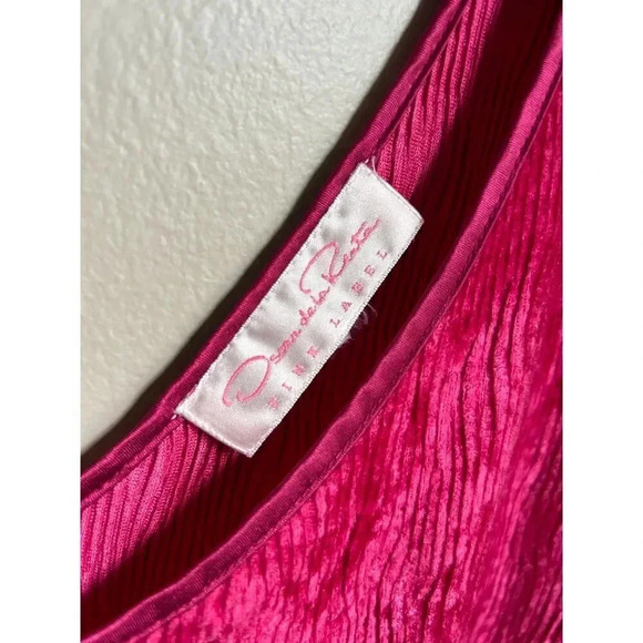 Oscar de la Renta Vintage 1990's Crushed Velvet Sleeveless Blouse Shirt Tank Top - Picture 3 of 12